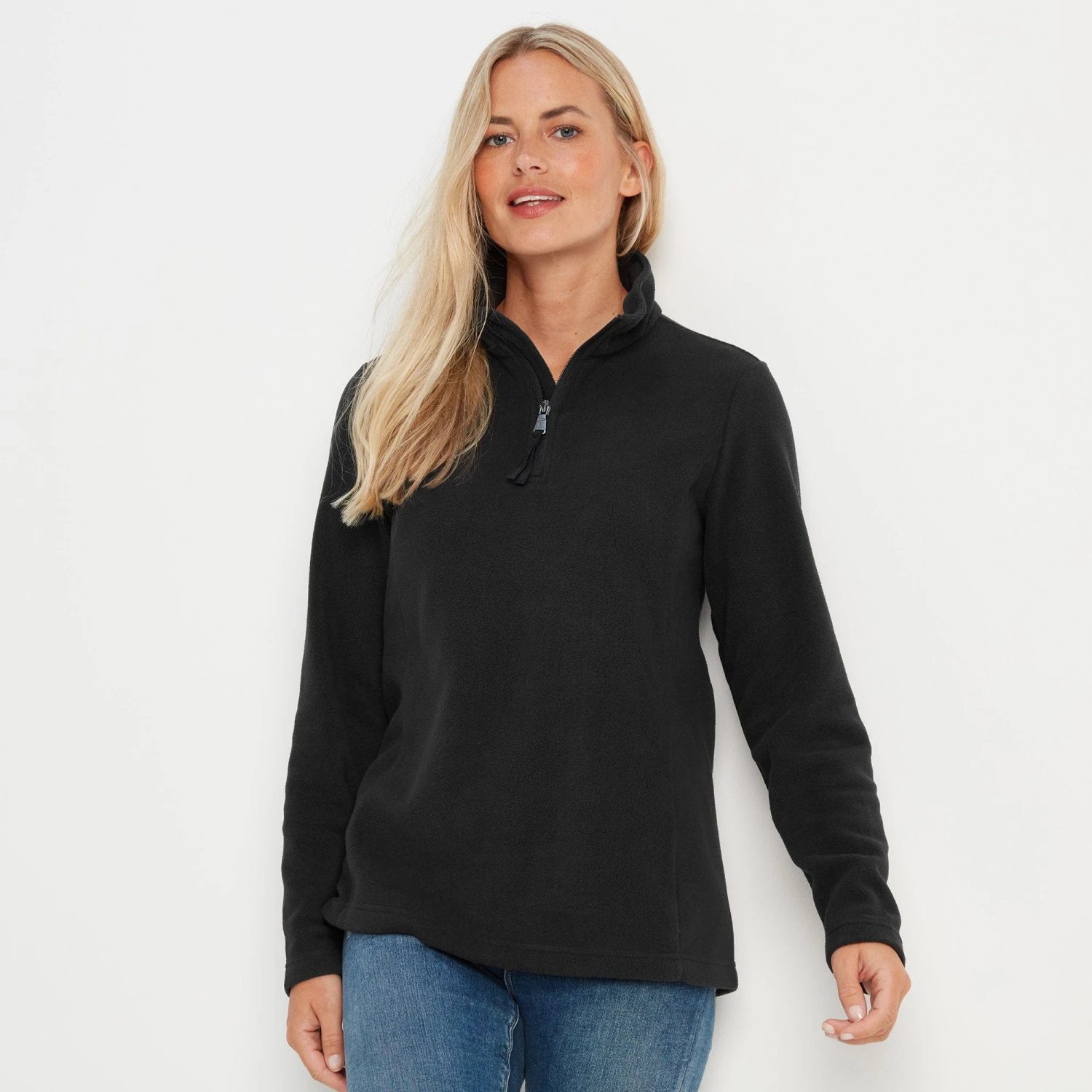 Revive Womens Quarter Zip Fleece - Black 4 Revive Womens Quarter Zip Fleece - Black - Image 2