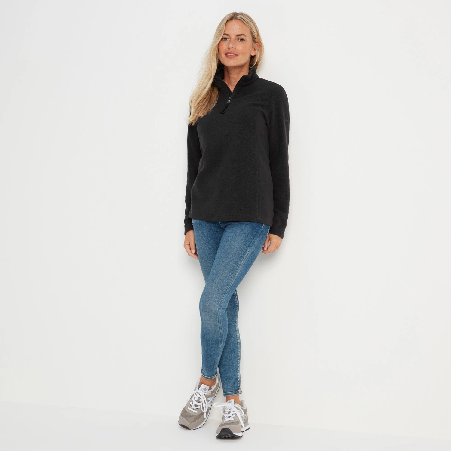 Revive Womens Quarter Zip Fleece - Black 6 Revive Womens Quarter Zip Fleece - Black - Image 4