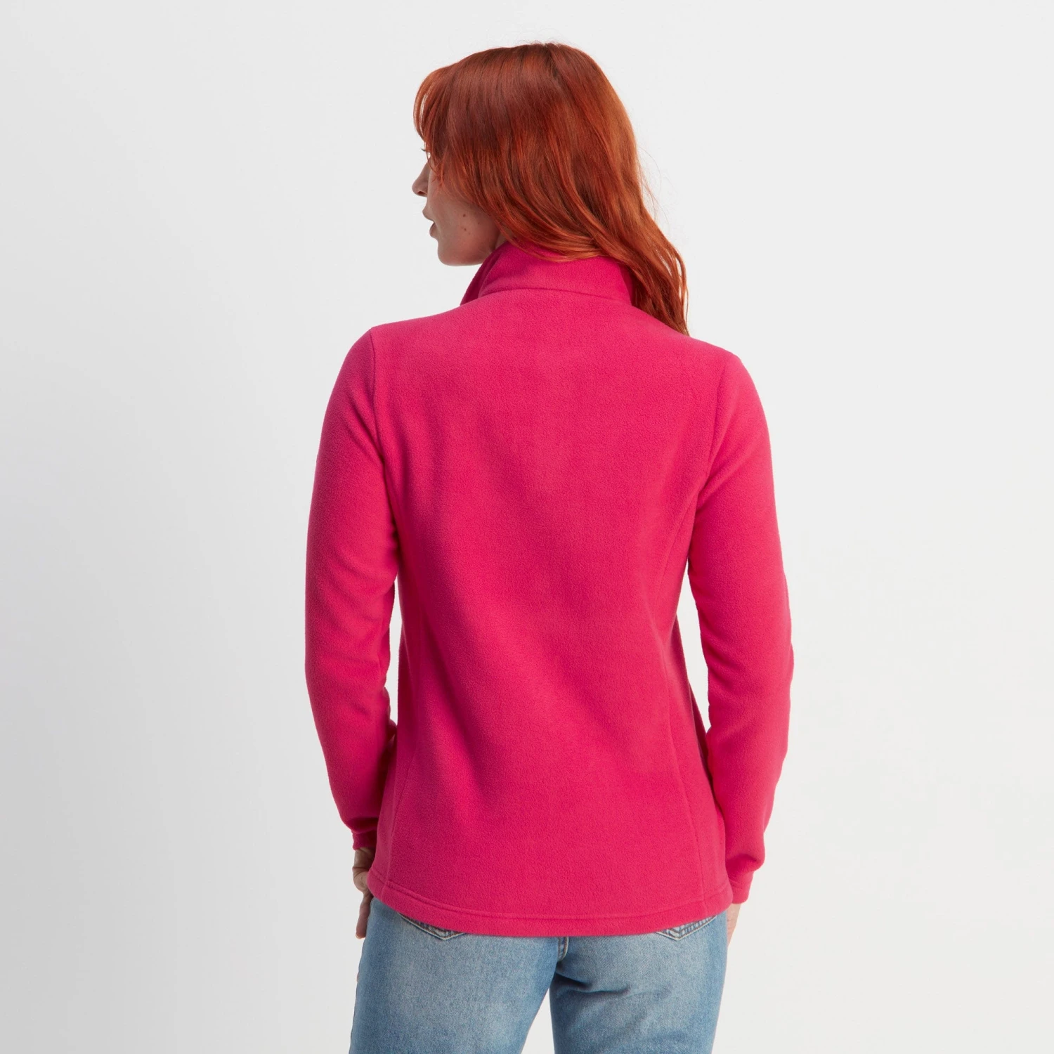 Revive Womens Quarter Zip Fleece - Magenta Pink 6 Revive Womens Quarter Zip Fleece - Magenta Pink - Image 4
