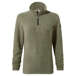 Revive Womens Quarter Zip Fleece - Light Khaki -Fashion General Store 61856 REVZ305