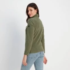 Revive Womens Quarter Zip Fleece - Light Khaki -Fashion General Store 61856 REVZ305 3