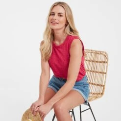 Ria Womens Vest - Magenta Pink Marl -Fashion General Store 61856 RIA301 5