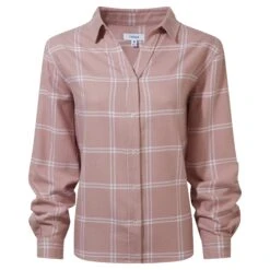 Rianne Womens Flannel Check Blouse - Faded Pink Check -Fashion General Store 61856 RIANN300