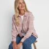 Rianne Womens Flannel Check Blouse - Faded Pink Check -Fashion General Store 61856 RIANN300 6