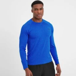 Rookwith Mens Long Sleeve Tech T-Shirt - Sapphire Blue -Fashion General Store 61856 ROOKW001 2