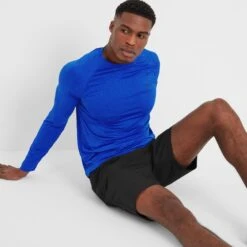 Rookwith Mens Long Sleeve Tech T-Shirt - Sapphire Blue -Fashion General Store 61856 ROOKW001 7