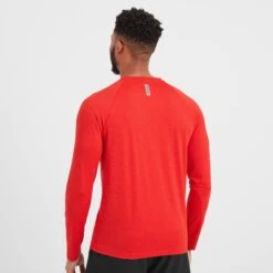 Rookwith Mens Long Sleeve Tech T-Shirt - Fire Red -Fashion General Store 61856 ROOKW002 3