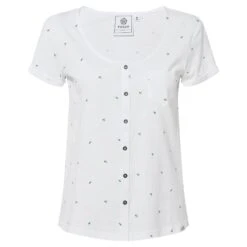 Rourke Womens Button Up Top - Optic White Bird 19 Rourke Womens Button Up Top - Optic White Bird -Fashion General Store 61856 ROUR300