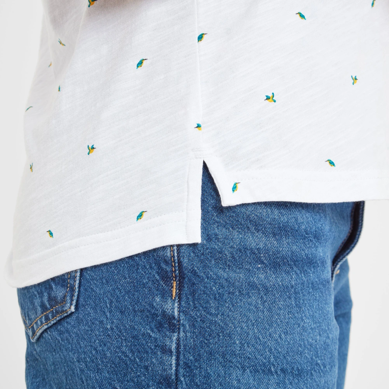 Rourke Womens Button Up Top - Optic White Bird 9 Rourke Womens Button Up Top - Optic White Bird - Image 7