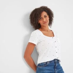 Rourke Womens Button Up Top - Optic White Bird 14 Rourke Womens Button Up Top - Optic White Bird -Fashion General Store 61856 ROUR300 6