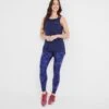 Rowan Womens Active Legging - Ink Navy Leaf Print -Fashion General Store 61856 ROWAN400 1