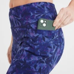 Rowan Womens Active Legging - Ink Navy Leaf Print -Fashion General Store 61856 ROWAN400 4