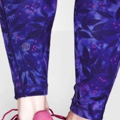 Rowan Womens Active Legging - Ink Navy Leaf Print -Fashion General Store 61856 ROWAN400 6