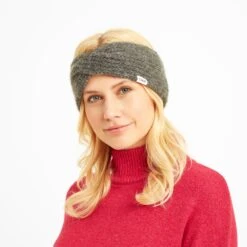 Salma Knitted Headband - Dark Grey Marl