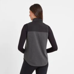 Sarel Womens Colour Block Fleece Gilet - Washed Black/Black -Fashion General Store 61856 SAREL300 2