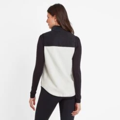 Sarel Womens Colour Block Fleece Gilet - Vanilla/Black -Fashion General Store 61856 SAREL3012