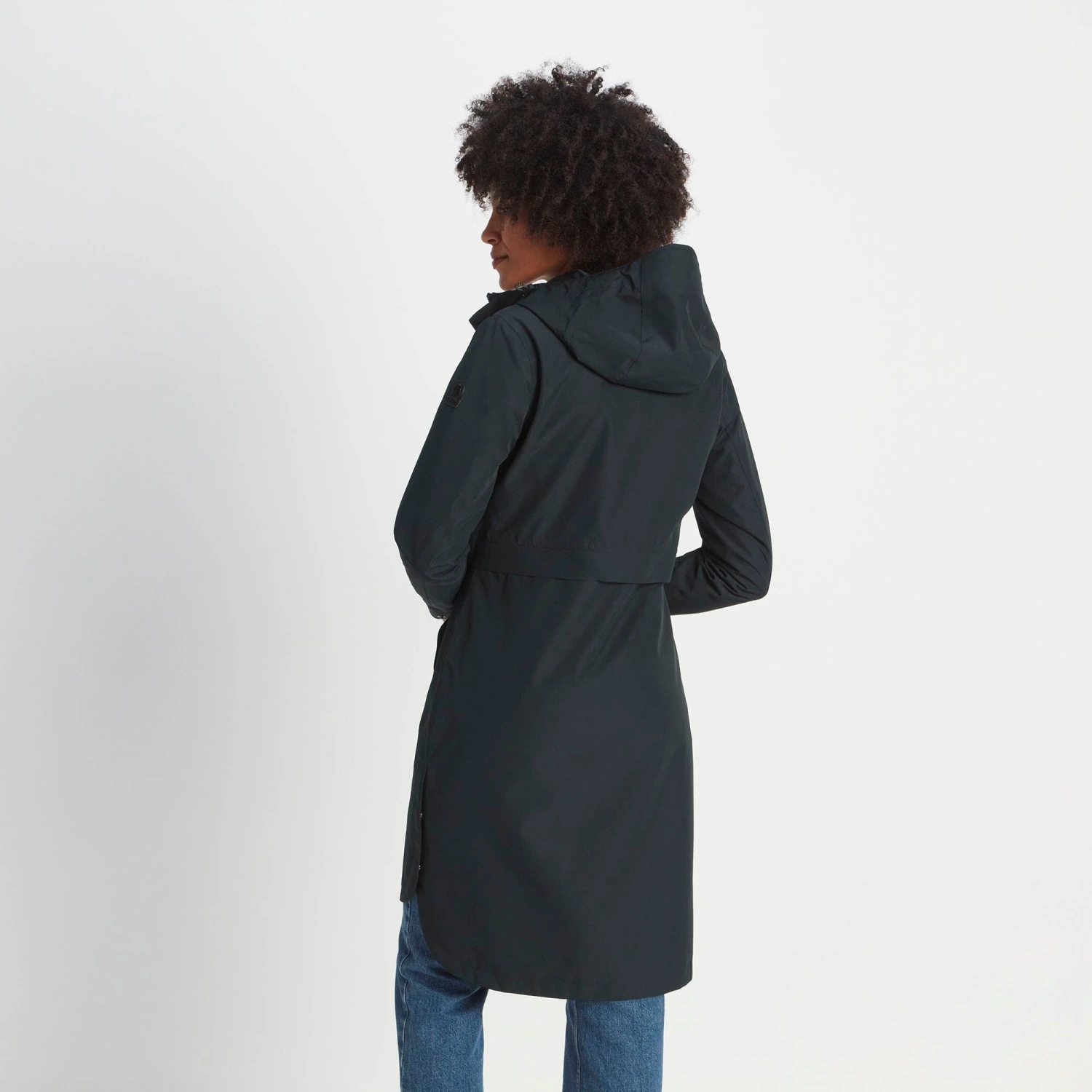 Saunter Womens Long Waterproof Jacket - Black 5 Saunter Womens Long Waterproof Jacket - Black - Image 3