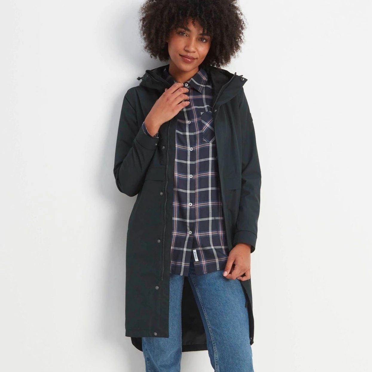 Saunter Womens Long Waterproof Jacket - Black 3 Saunter Womens Long Waterproof Jacket - Black