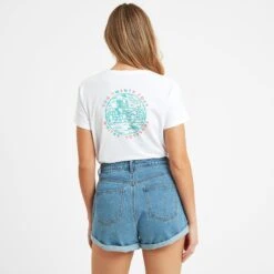 Seaside Womens T-Shirt - Optic White -Fashion General Store 61856 SEAS300 3
