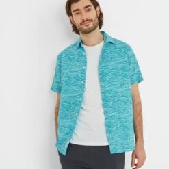 Sebastian Mens Short Sleeve Shirt - Ocean Haze -Fashion General Store 61856 SEBA002 2