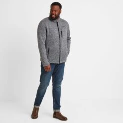 Sedman Mens Knitlook Fleece Jacket - Dark Grey Marl -Fashion General Store 61856 SEDM001 1 a872c962 8e41 4f39 8f6c c1ef445f115f