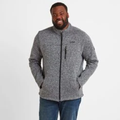 Sedman Mens Knitlook Fleece Jacket - Dark Grey Marl -Fashion General Store 61856 SEDM001 2 3482f963 2640 4517 ac0f ed7290438c80