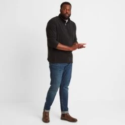 Shire Mens Fleece Zipneck - Black -Fashion General Store 61856 SHIRZ001 1