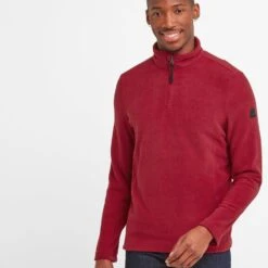 Shire Mens Fleece Zipneck - Chilli Red