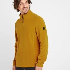 Shire Mens Fleece Zipneck - Mustard