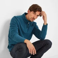 Shire Mens Fleece Zipneck - Lagoon -Fashion General Store 61856 SHIRZ016 5