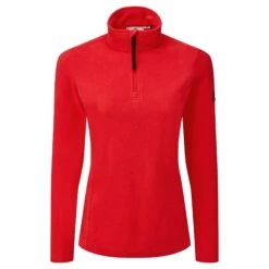 Shire Womens Fleece Zipneck - Dark Coral -Fashion General Store 61856 SHIRZ314