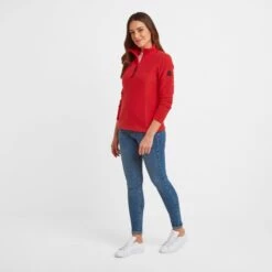 Shire Womens Fleece Zipneck - Dark Coral -Fashion General Store 61856 SHIRZ314 1