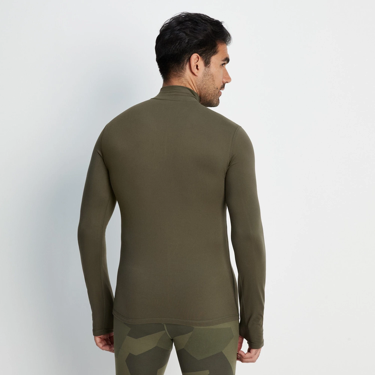 Snowdon Mens Thermal Base Layer Quarter Zip - Khaki 4 Snowdon Mens Thermal Base Layer Quarter Zip - Khaki - Image 2