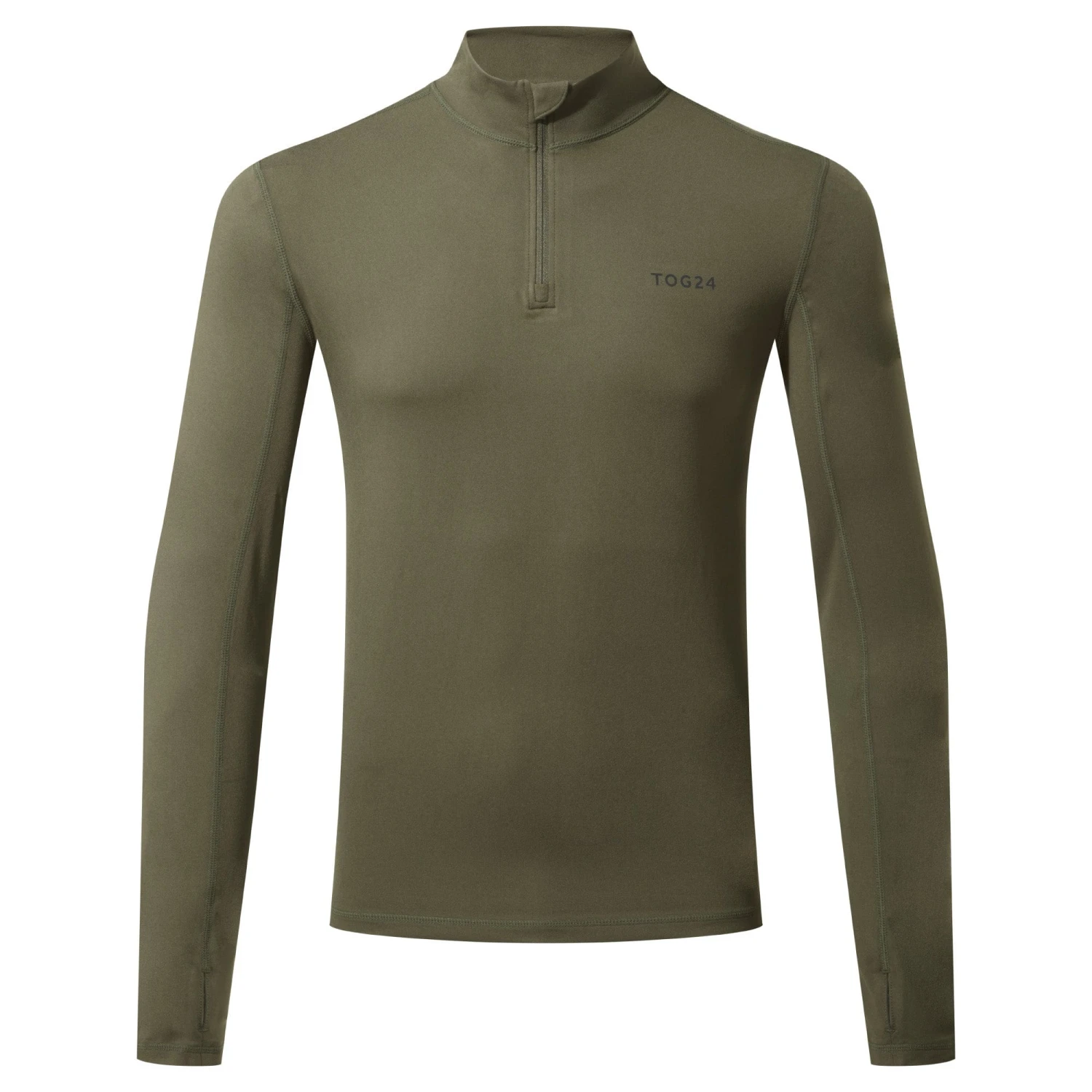Snowdon Mens Thermal Base Layer Quarter Zip - Khaki 8 Snowdon Mens Thermal Base Layer Quarter Zip - Khaki - Image 6