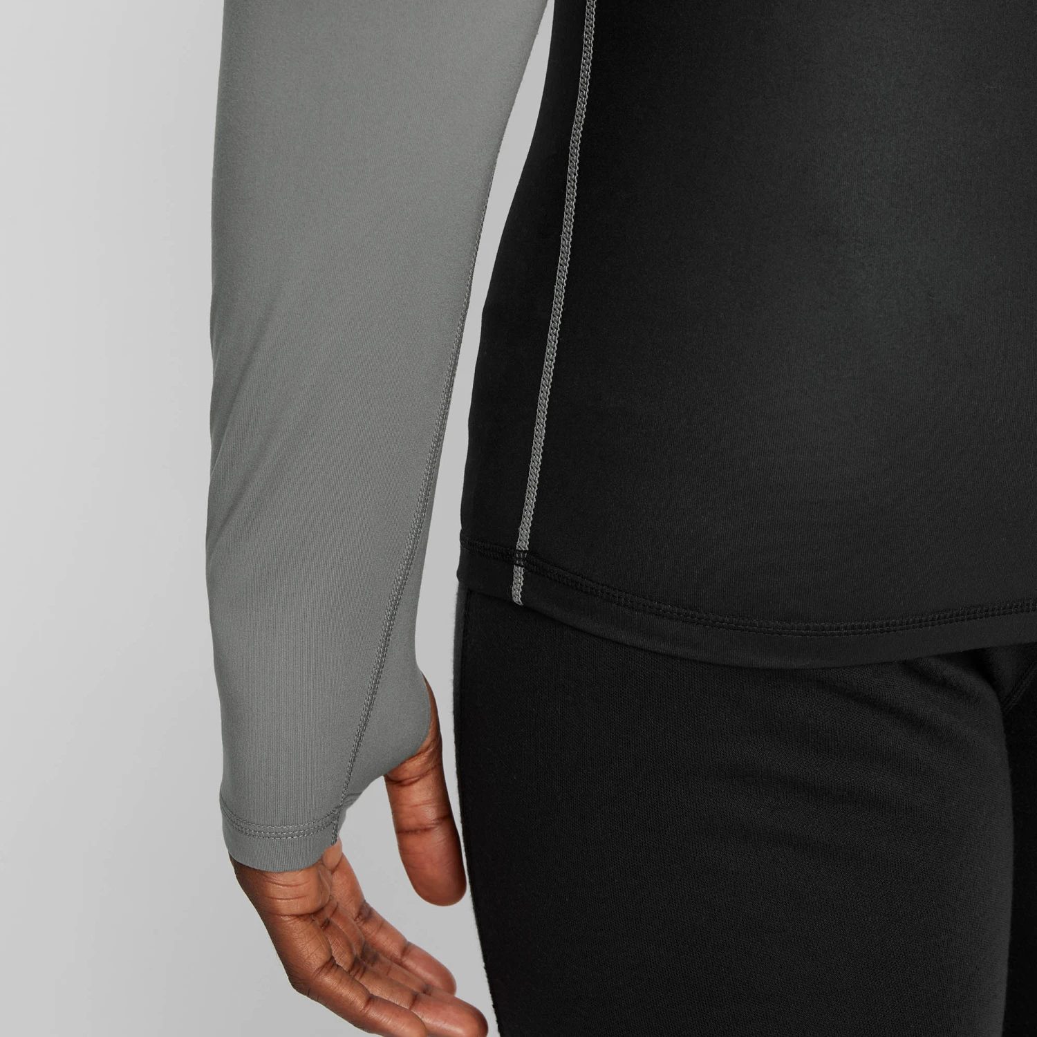 Snowdon Mens Thermal Base Layer Crew Neck - Grey Mountain Print 6 Snowdon Mens Thermal Base Layer Crew Neck - Grey Mountain Print - Image 4