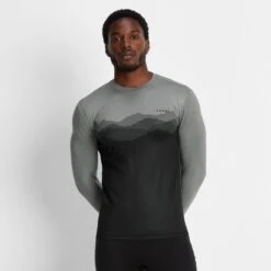 Snowdon Mens Thermal Base Layer Crew Neck - Grey Mountain Print 15 Snowdon Mens Thermal Base Layer Crew Neck - Grey Mountain Print -Fashion General Store 61856 SNOW015 6