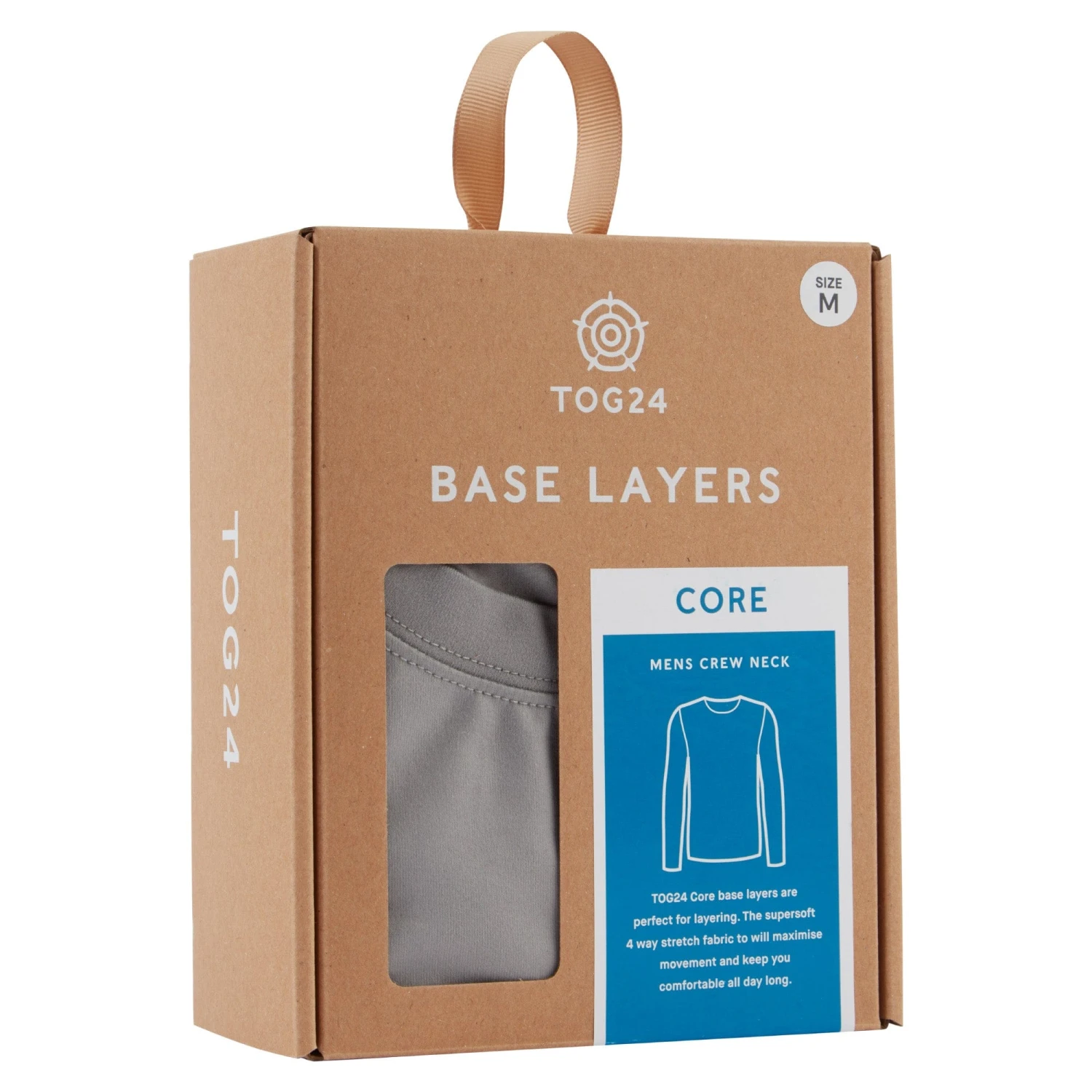 Snowdon Mens Thermal Base Layer Crew Neck - Grey Mountain Print 10 Snowdon Mens Thermal Base Layer Crew Neck - Grey Mountain Print - Image 8