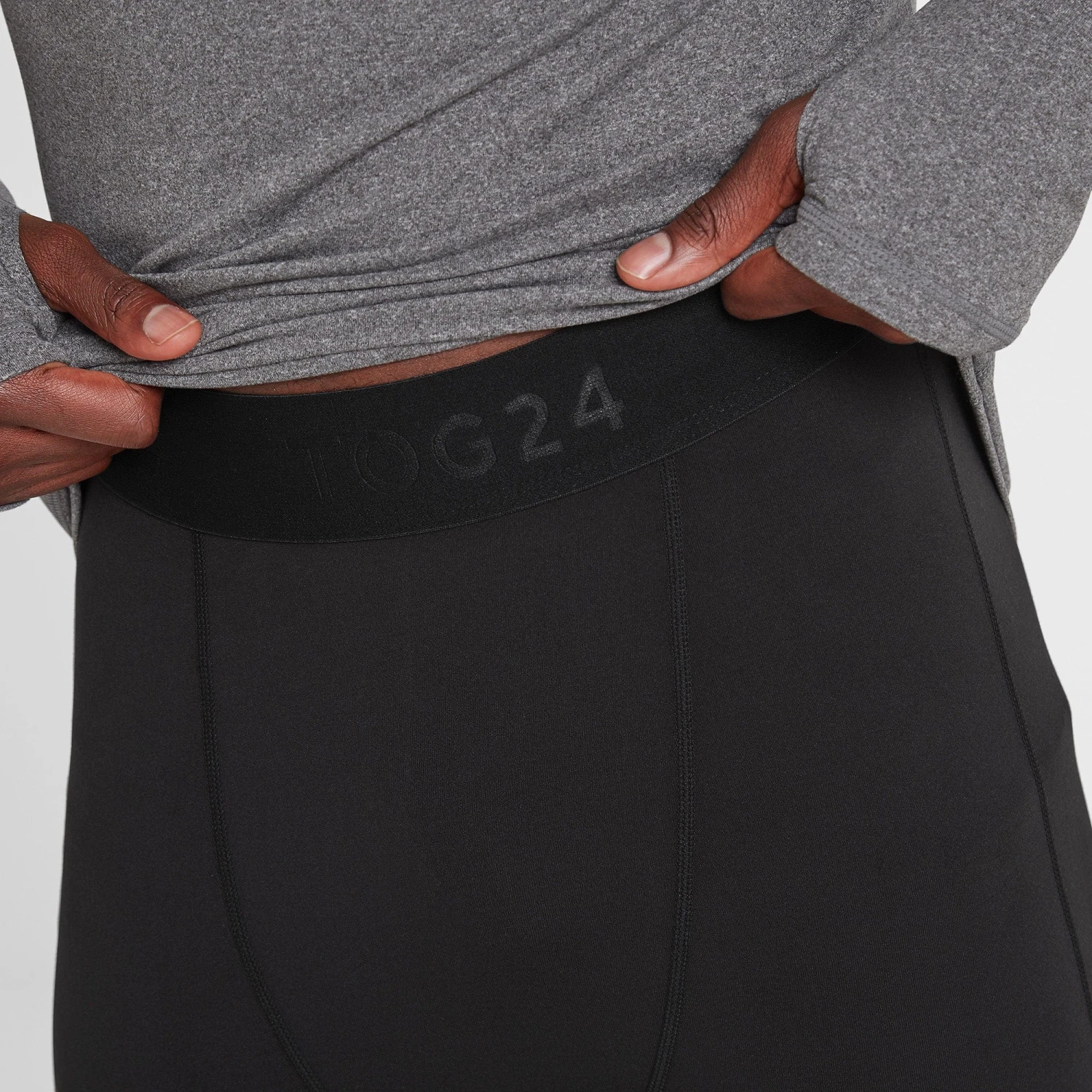 Snowdon Mens Thermal Base Layer Leggings - Black 4 Snowdon Mens Thermal Base Layer Leggings - Black - Image 2