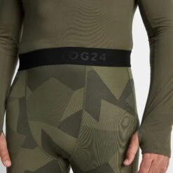 Snowdon Mens Thermal Base Layer Leggings - Khaki Camo Print -Fashion General Store 61856 SNOW102 3