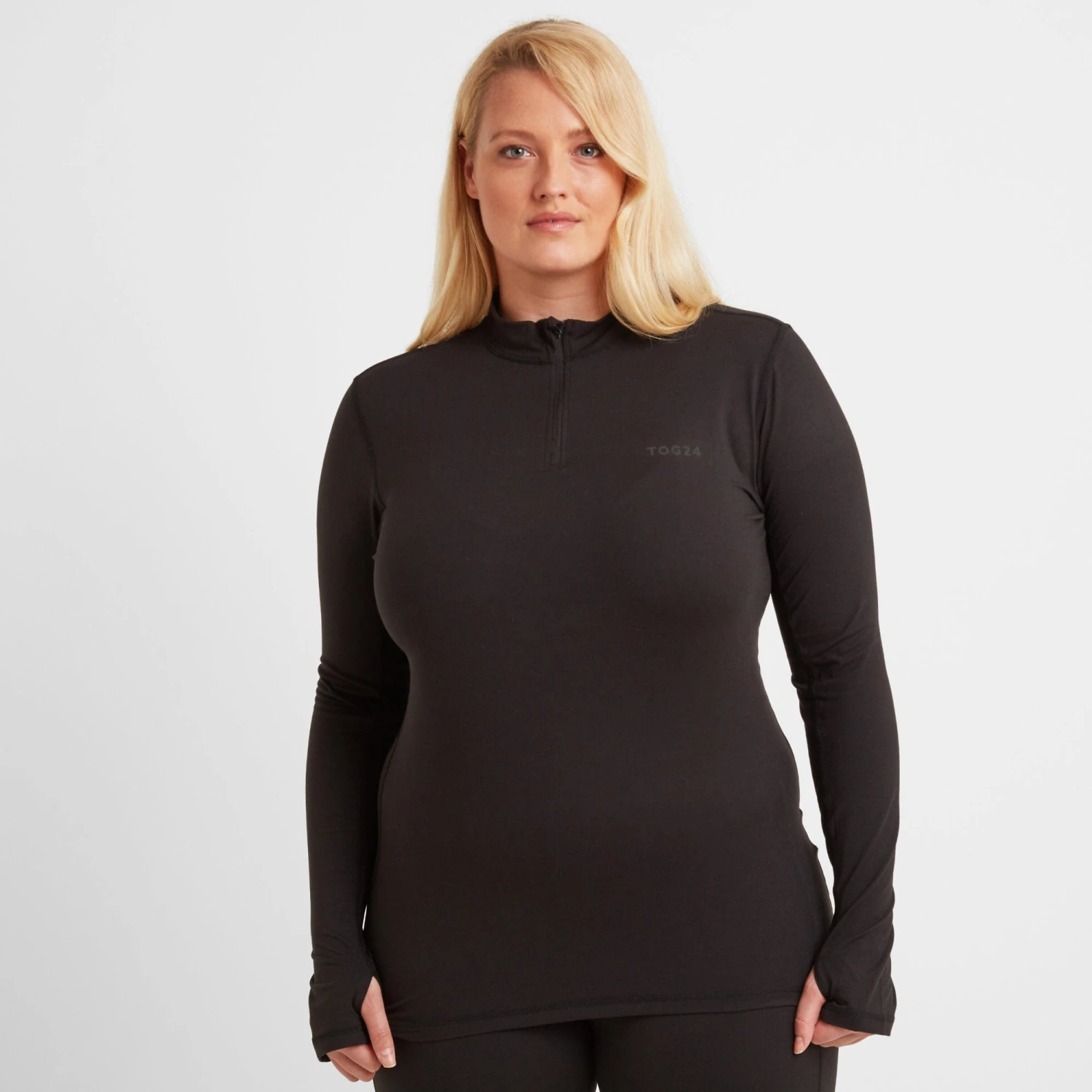 Snowdon Womens Thermal Base Layer Quarter Zip - Black 8 Snowdon Womens Thermal Base Layer Quarter Zip - Black - Image 6