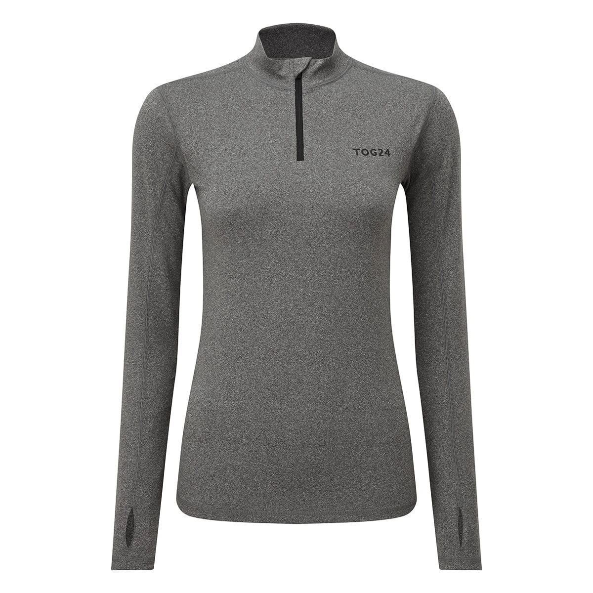Snowdon Womens Thermal Base Layer Quarter Zip - Grey Marl 7 Snowdon Womens Thermal Base Layer Quarter Zip - Grey Marl - Image 5