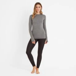 Snowdon Womens Thermal Base Layer Crew Neck - Grey Marl -Fashion General Store 61856 SNOW311 3
