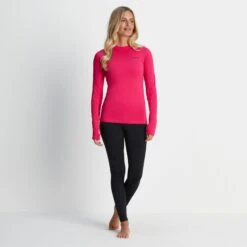 Snowdon Womens Thermal Base Layer Crew Neck - Magenta Pink -Fashion General Store 61856 SNOW315 1