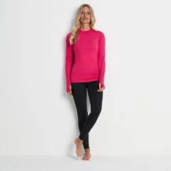 Snowdon Womens Thermal Base Layer Crew Neck - Magenta Pink -Fashion General Store 61856 SNOW315 5