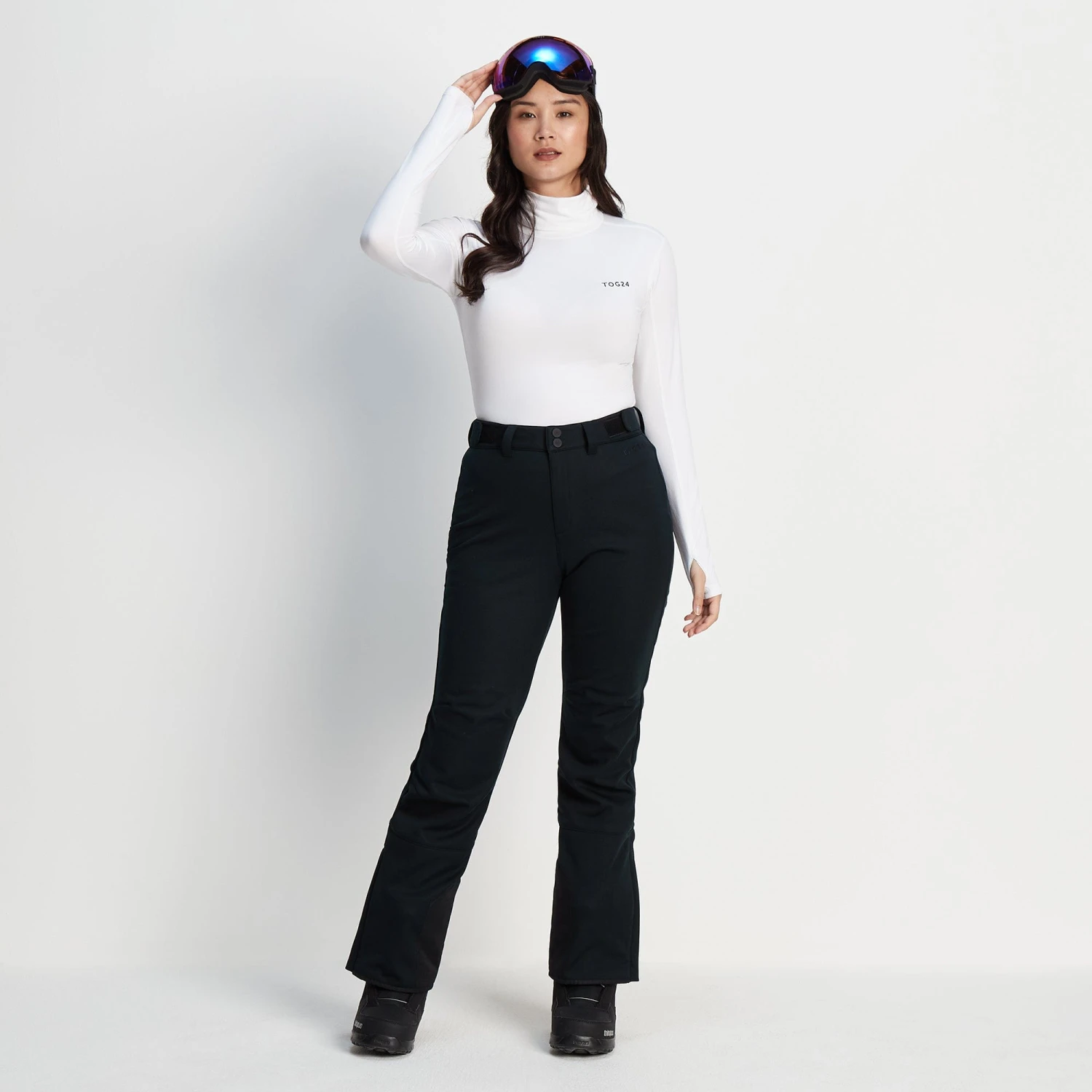 Snowdon Womens Thermal Base Layer Roll Neck - Optic White 5 Snowdon Womens Thermal Base Layer Roll Neck - Optic White - Image 3