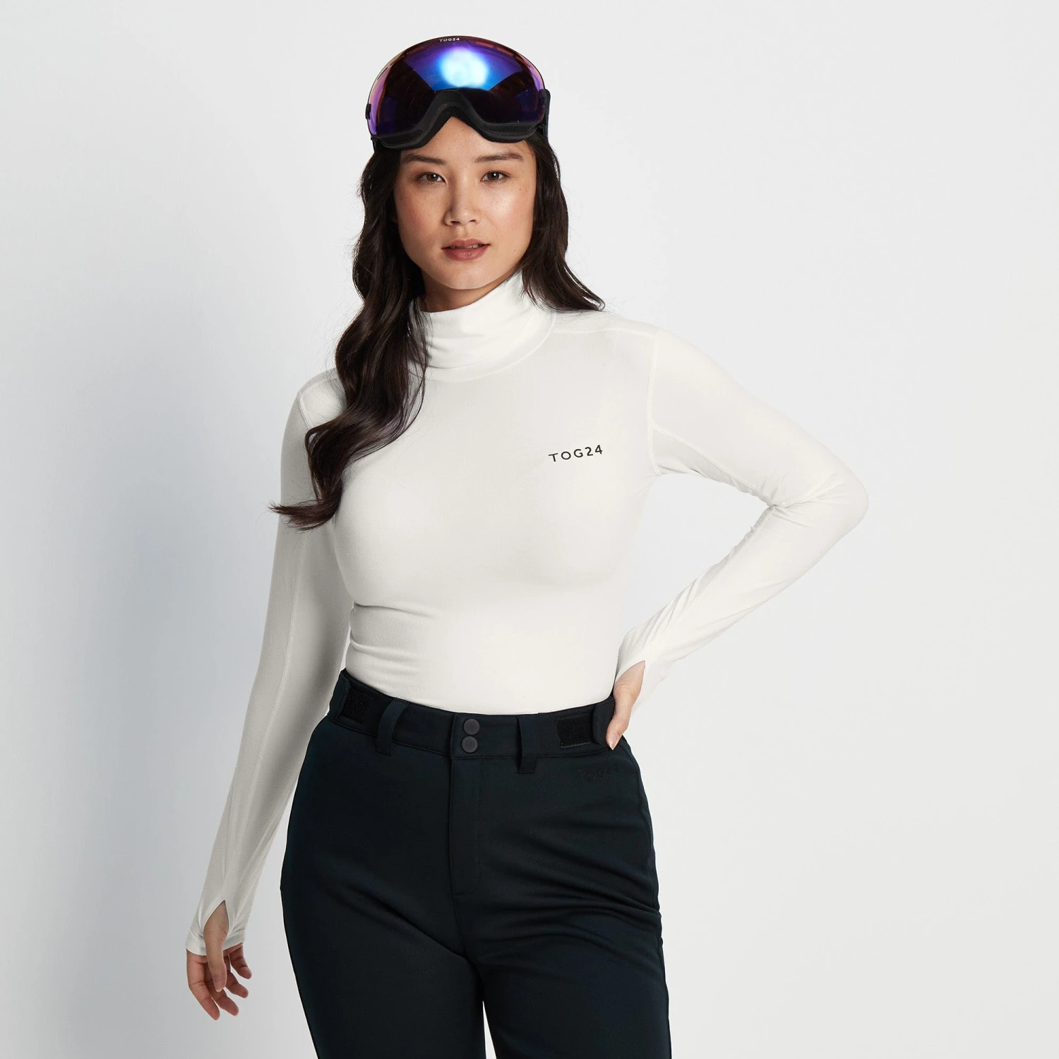 Snowdon Womens Thermal Base Layer Roll Neck - Optic White 3 Snowdon Womens Thermal Base Layer Roll Neck - Optic White