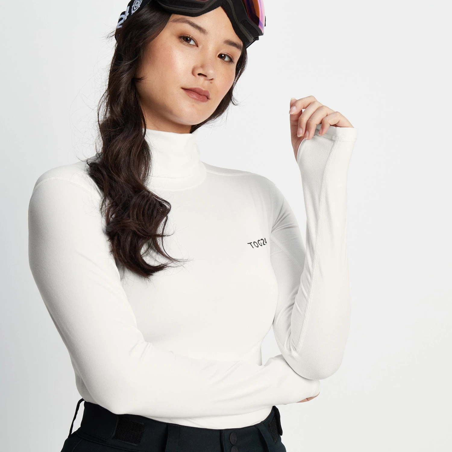 Snowdon Womens Thermal Base Layer Roll Neck - Optic White 7 Snowdon Womens Thermal Base Layer Roll Neck - Optic White - Image 5