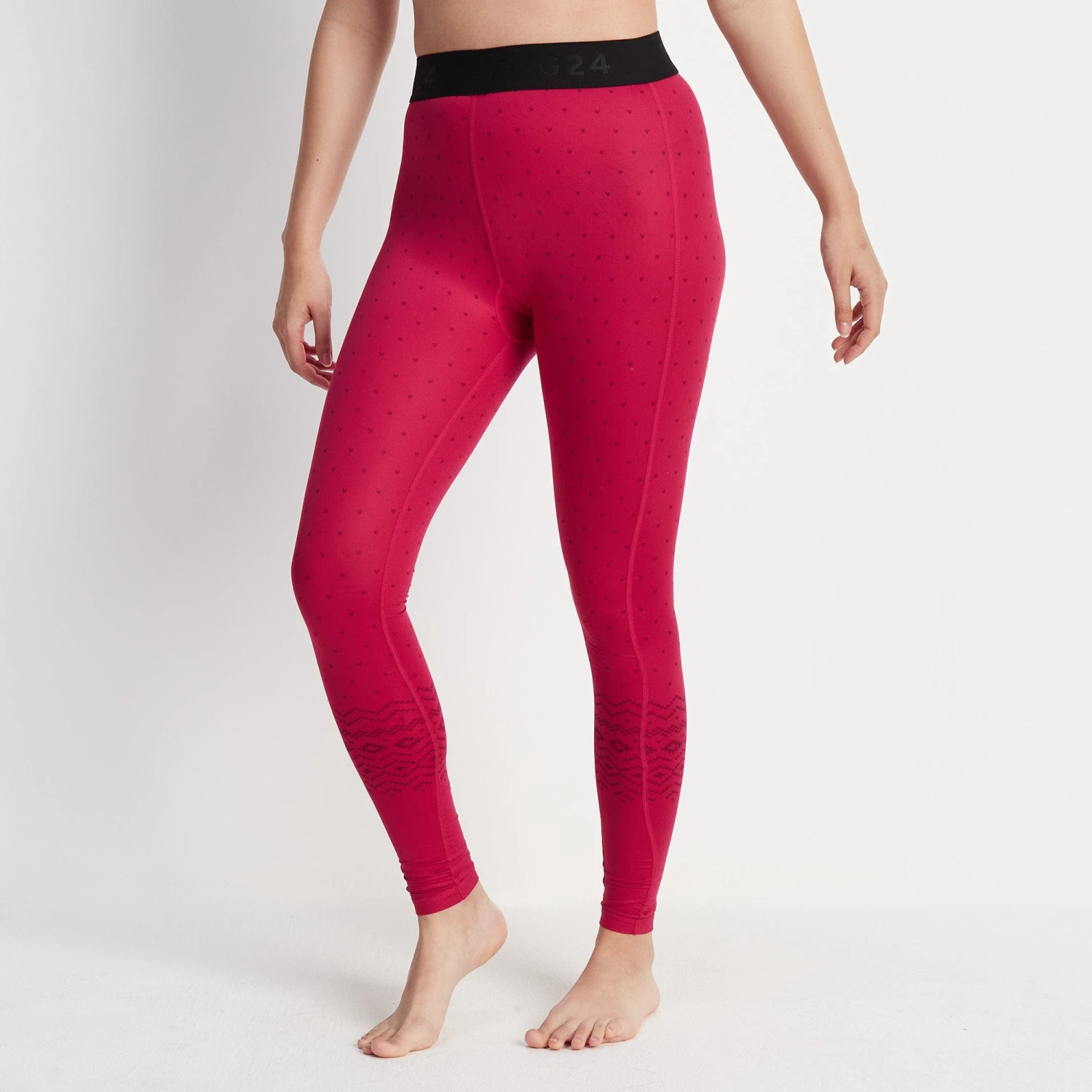 Snowdon Womens Thermal Base Layer Legging - Cerise Fairisle 3 Snowdon Womens Thermal Base Layer Legging - Cerise Fairisle