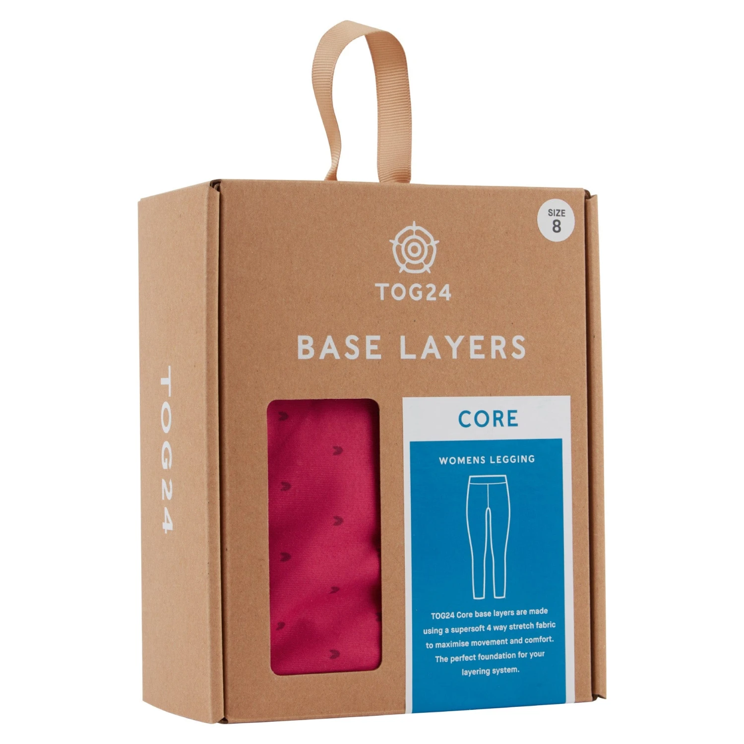 Snowdon Womens Thermal Base Layer Legging - Cerise Fairisle 10 Snowdon Womens Thermal Base Layer Legging - Cerise Fairisle - Image 8