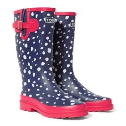 Splash Womens Wellies - Magenta Pink Spot -Fashion General Store 61856 SPLA500 1